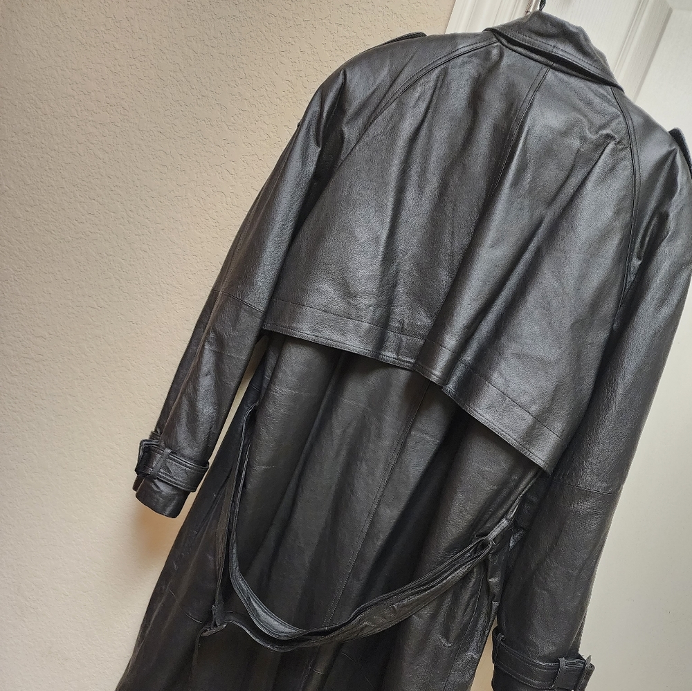 Men-Full length 100% leather coat